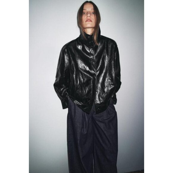 ZARA ZW COLLECTION BOMBER JACKET - Picture 5 of 10